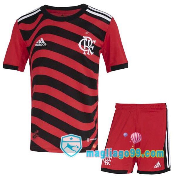 Magliago - Passione Maglie Thai Affidabili Basso Costo Online Shop | Maglia Flamengo Bambino Terza Rosso 2022/2023
