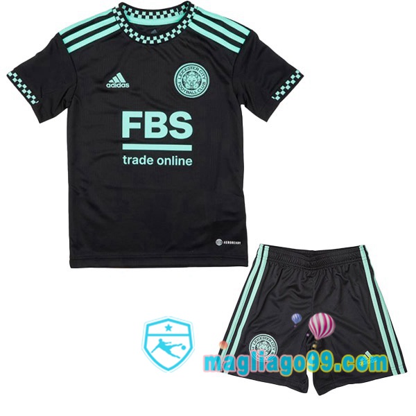 Magliago - Passione Maglie Thai Affidabili Basso Costo Online Shop | Maglia Leicester City Bambino Seconda Nero 2022/2023