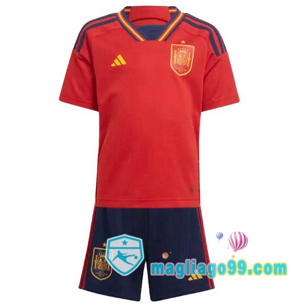 Magliago - Passione Maglie Thai Affidabili Basso Costo Online Shop | Maglia Spagna Bambino Prima Rosso 2022/2023