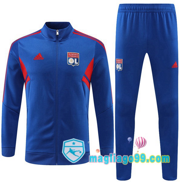 Magliago - Passione Maglie Thai Affidabili Basso Costo Online Shop | Giacca Da Allenamento Lyon OL Blu 2022/2023