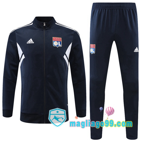 Magliago - Passione Maglie Thai Affidabili Basso Costo Online Shop | Giacca Da Allenamento Lyon OL Blu Royal 2022/2023