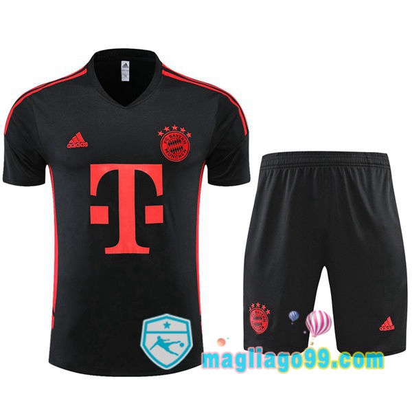 Magliago - Passione Maglie Thai Affidabili Basso Costo Online Shop | Tuta Maglie Allenamento Bayern Monaco + Shorts Nero 2022/2023