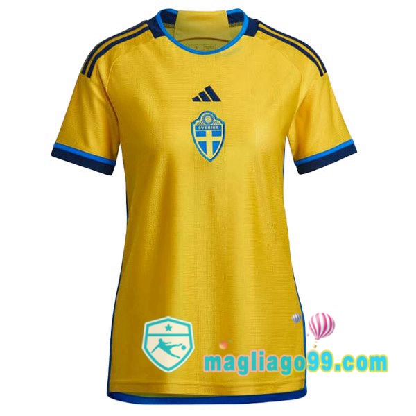 Magliago - Passione Maglie Thai Affidabili Basso Costo Online Shop | Maglia Svezia Donna Prima Giallo 2022/2023