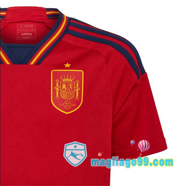 Nazionale Maglia Calcio Spagna Prima Rosso 2022/2023