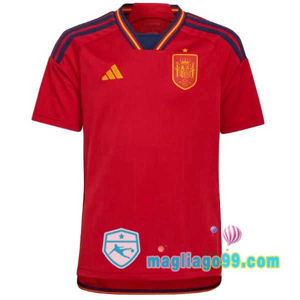 Magliago - Passione Maglie Thai Affidabili Basso Costo Online Shop | Nazionale Maglia Calcio Spagna Prima Rosso 2022/2023