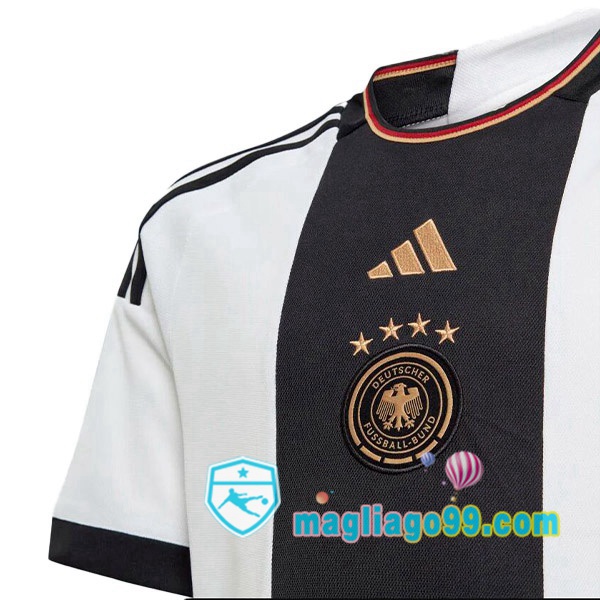Nazionale Maglia Calcio Germania Prima Nero Bianco 2022/2023
