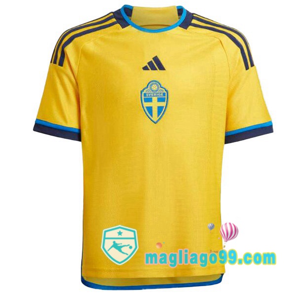 Magliago - Passione Maglie Thai Affidabili Basso Costo Online Shop | Nazionale Maglia Calcio Svezia Prima Giallo 2022/2023