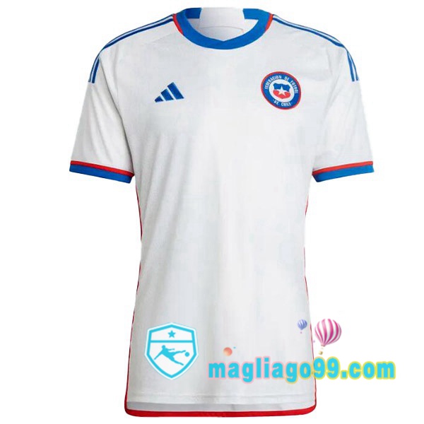 Magliago - Passione Maglie Thai Affidabili Basso Costo Online Shop | Nazionale Maglia Calcio Cile Seconda Bianco 2022/2023
