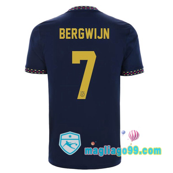 Magliago - Passione Maglie Thai Affidabili Basso Costo Online Shop | Maglia AFC Ajax (Bergwijn 7) Seconda Nero 2022/2023