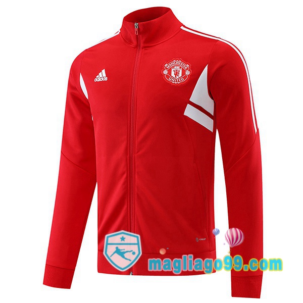 Magliago - Passione Maglie Thai Affidabili Basso Costo Online Shop | Giacca Da Allenamento Manchester United Rosso 2022/2023