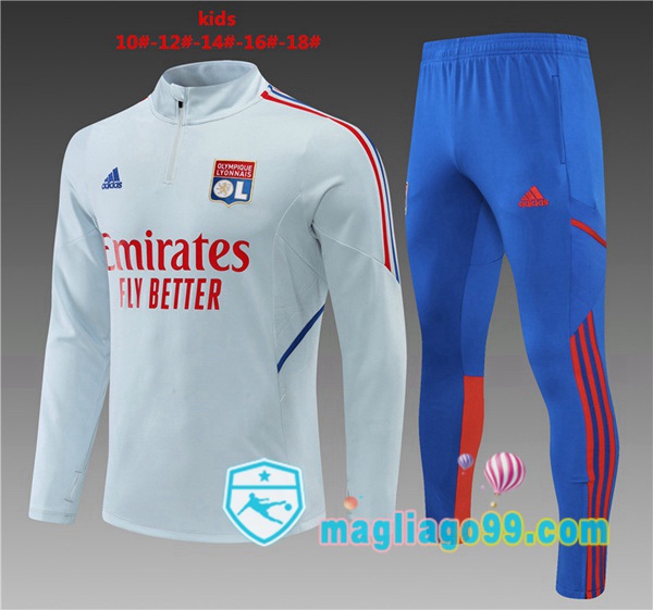 Magliago - Passione Maglie Thai Affidabili Basso Costo Online Shop | Tuta da Allenamento Lyon OL Bambino Grigio 2022/2023