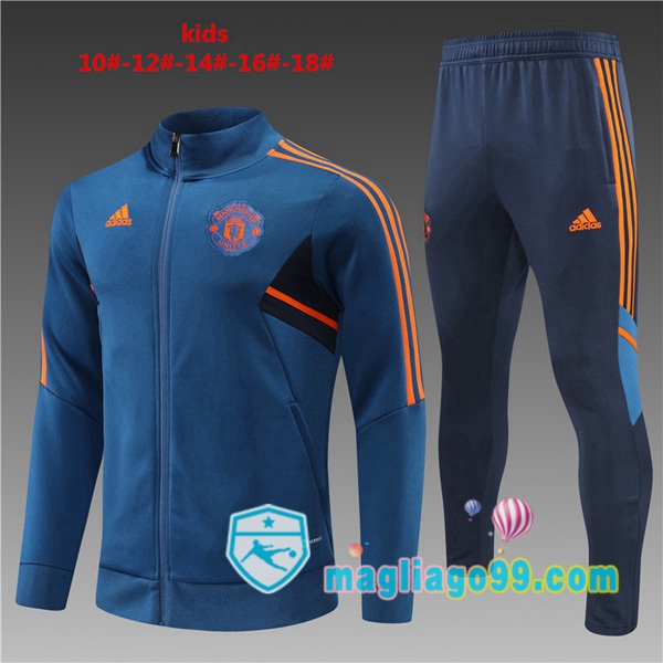 Magliago - Passione Maglie Thai Affidabili Basso Costo Online Shop | Giacca Da Allenamento Manchester United Bambino Blu 2022/2023