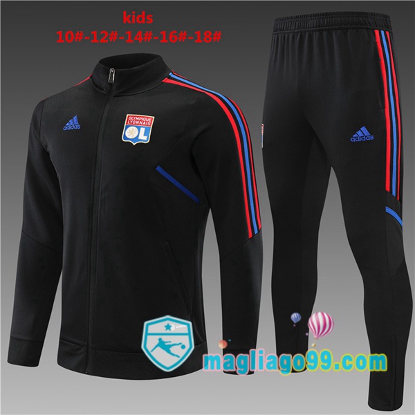 Magliago - Passione Maglie Thai Affidabili Basso Costo Online Shop | Giacca Da Allenamento Lyon OL Bambino Nero 2022/2023