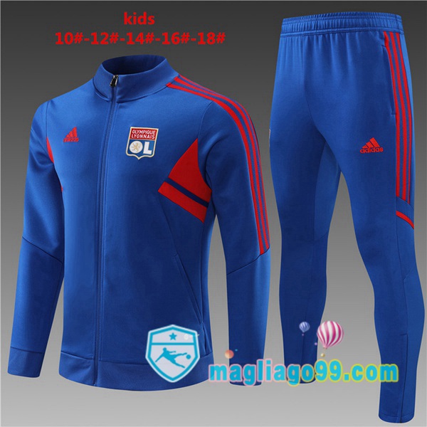 Magliago - Passione Maglie Thai Affidabili Basso Costo Online Shop | Giacca Da Allenamento Lyon OL Bambino Blu 2022/2023
