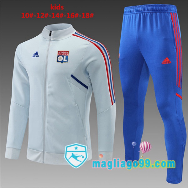 Magliago - Passione Maglie Thai Affidabili Basso Costo Online Shop | Giacca Da Allenamento Lyon OL Bambino Grigio 2022/2023