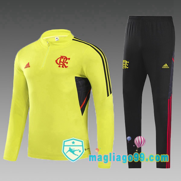 Magliago - Passione Maglie Thai Affidabili Basso Costo Online Shop | Tuta da Allenamento Flamengo Bambino Giallo 2022/2023