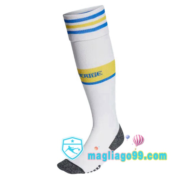 Magliago - Passione Maglie Thai Affidabili Basso Costo Online Shop | Calzettoni Da Calcio Svezia Seconda Bianco 2022/2023