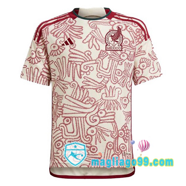 Magliago - Passione Maglie Thai Affidabili Basso Costo Online Shop | Nazionale Maglia Calcio Messico Seconda Bianco Rosso Coppa del Mondo 2022