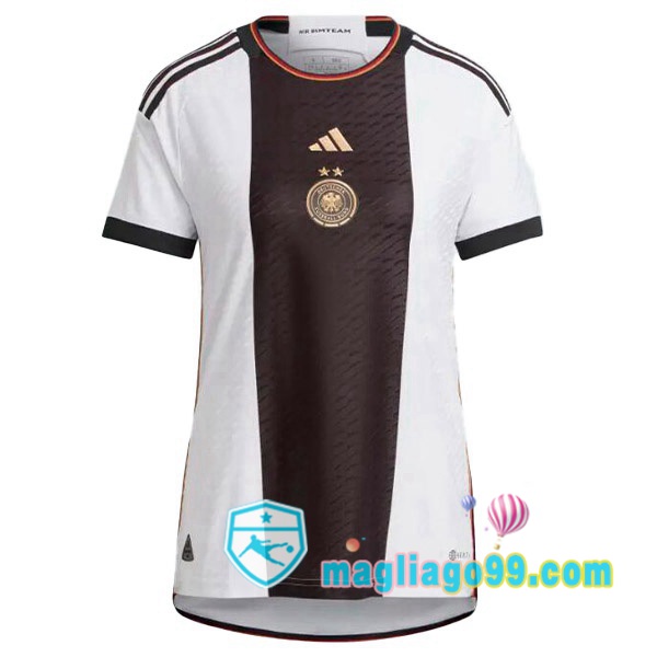 Magliago - Passione Maglie Thai Affidabili Basso Costo Online Shop | Nazionale Maglia Calcio Germania Donna Prima Nero Bianco Coppa del Mondo 2022