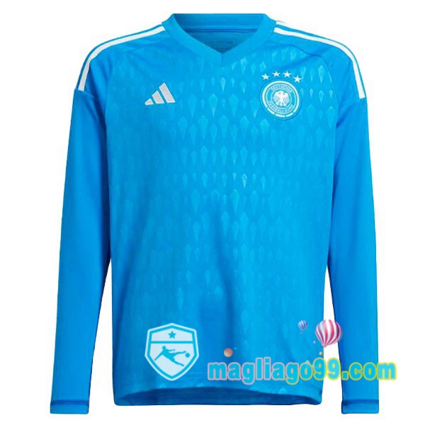 Magliago - Passione Maglie Thai Affidabili Basso Costo Online Shop | Nazionale Maglia Calcio Germania Portiere Maniche Lunghe Blu Coppa del Mondo 2022
