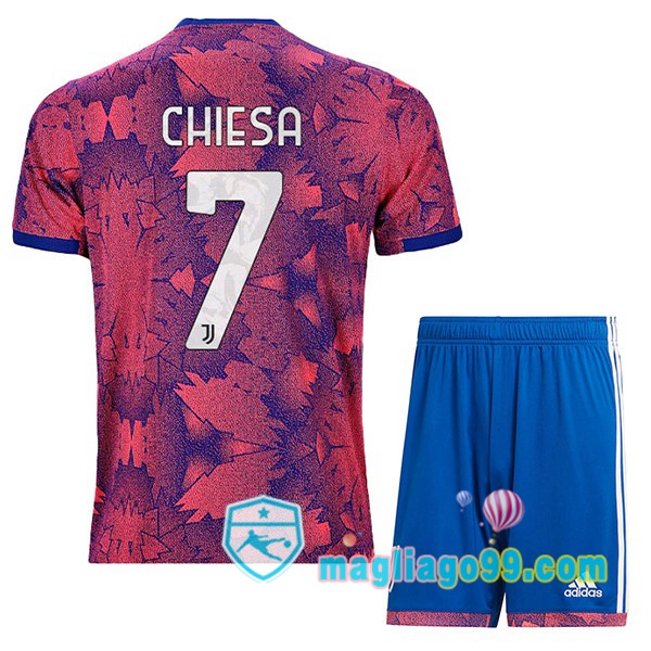 Magliago - Passione Maglie Thai Affidabili Basso Costo Online Shop | Maglia Juventus (CHIESA 7) Bambino Seconda Rosa 2022/2023