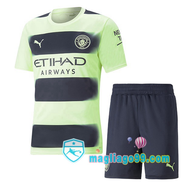 Magliago - Passione Maglie Thai Affidabili Basso Costo Online Shop | Maglia Manchester City Bambino Terza Verde Nero 2022/2023