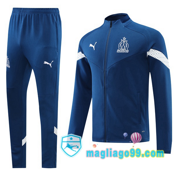 Magliago - Passione Maglie Thai Affidabili Basso Costo Online Shop | Giacca Da Allenamento Marsiglia OM Blu Royal 2022/2023