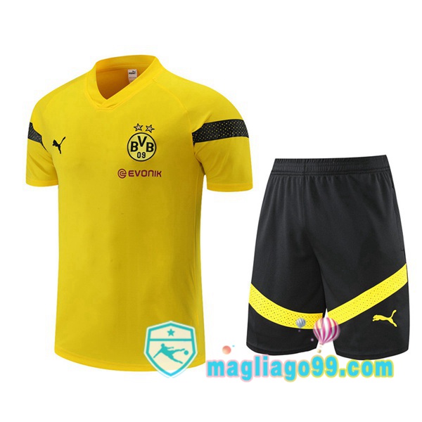 Magliago - Passione Maglie Thai Affidabili Basso Costo Online Shop | Tuta Maglie Allenamento Dortmund BVB + Shorts Giallo 2022/2023