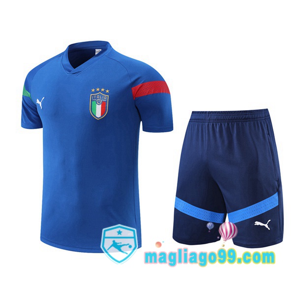 Magliago - Passione Maglie Thai Affidabili Basso Costo Online Shop | Tuta Maglie Allenamento Italia + Shorts Blu 2022/2023