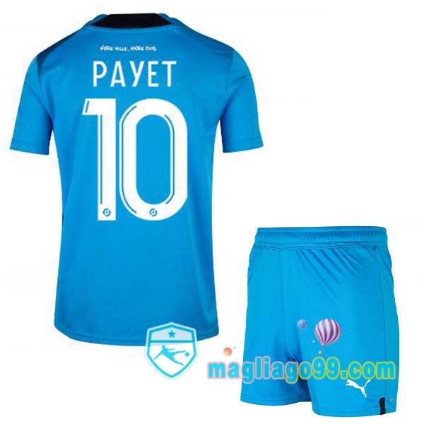 Magliago - Passione Maglie Thai Affidabili Basso Costo Online Shop | Maglia Marsiglia OM (PAYET 10) Bambino Terza Blu 2022/2023