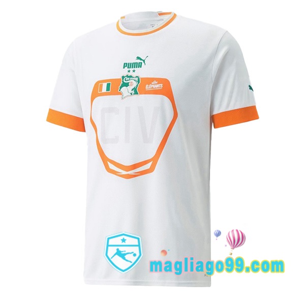 Magliago - Passione Maglie Thai Affidabili Basso Costo Online Shop | Nazionale Maglia Calcio Costa d'Avorio Seconda Bianco 2022/2023