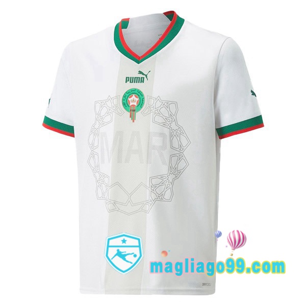 Magliago - Passione Maglie Thai Affidabili Basso Costo Online Shop | Nazionale Maglia Calcio Marocco Seconda Bianco 2022/2023