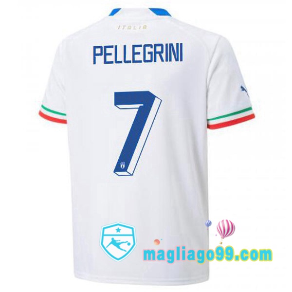 Magliago - Passione Maglie Thai Affidabili Basso Costo Online Shop | Nazionale Maglia Calcio Italia(Pellegrini 7)Seconda Bianco 2022/2023