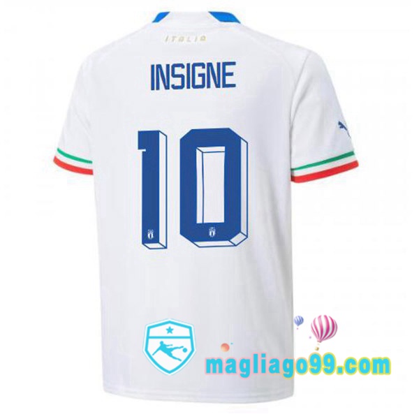 Magliago - Passione Maglie Thai Affidabili Basso Costo Online Shop | Nazionale Maglia Calcio Italia(Insigne 10)Seconda Bianco 2022/2023