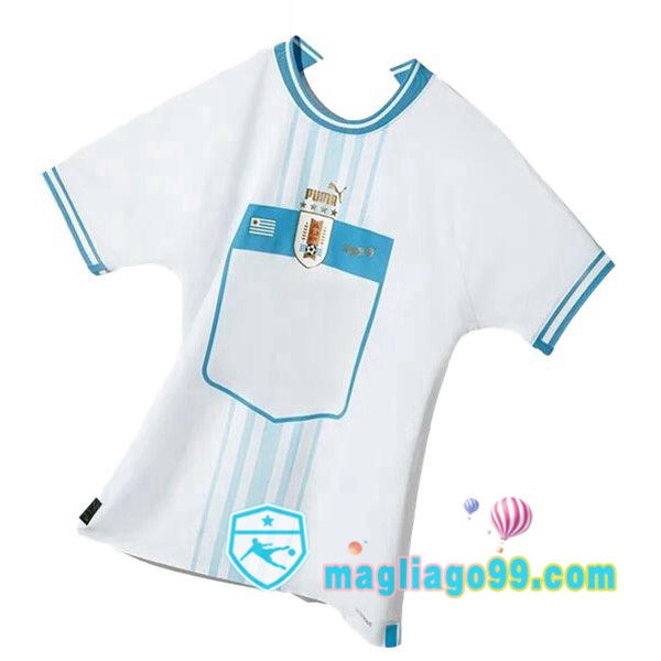Magliago - Passione Maglie Thai Affidabili Basso Costo Online Shop | Nazionale Maglia Calcio Uruguay Seconda Bianco Coppa del Mondo 2022