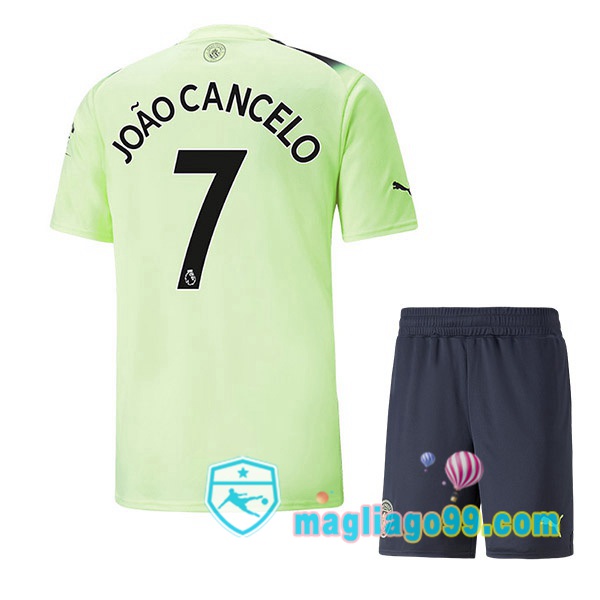 Magliago - Passione Maglie Thai Affidabili Basso Costo Online Shop | Maglia Manchester City (João Cancelo7) Bambino Terza Verde Nero 2022/2023