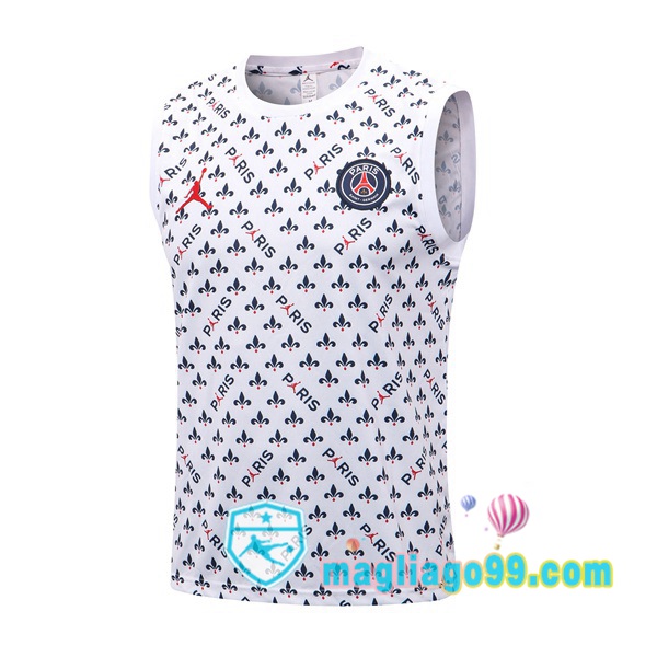 Magliago - Passione Maglie Thai Affidabili Basso Costo Online Shop | Gilet Calcio Paris PSG Bianco 2022/2023