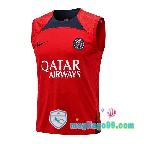 Magliago - Passione Maglie Thai Affidabili Basso Costo Online Shop | Gilet Calcio Paris PSG Rosso 2022/2023