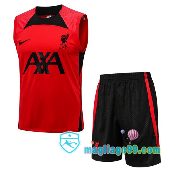 Magliago - Passione Maglie Thai Affidabili Basso Costo Online Shop | Gilet Calcio FC Liverpool + Shorts Rosso 2022/2023