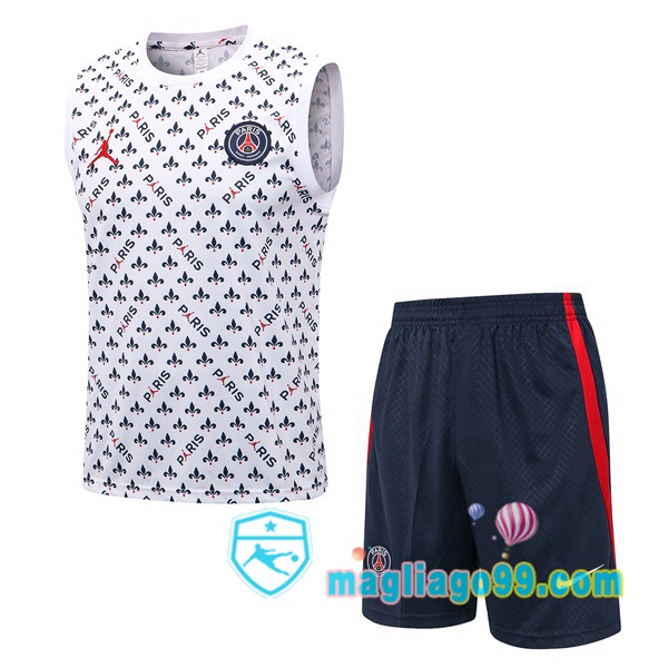 Magliago - Passione Maglie Thai Affidabili Basso Costo Online Shop | Gilet Calcio Paris PSG + Shorts Bianco 2022/2023