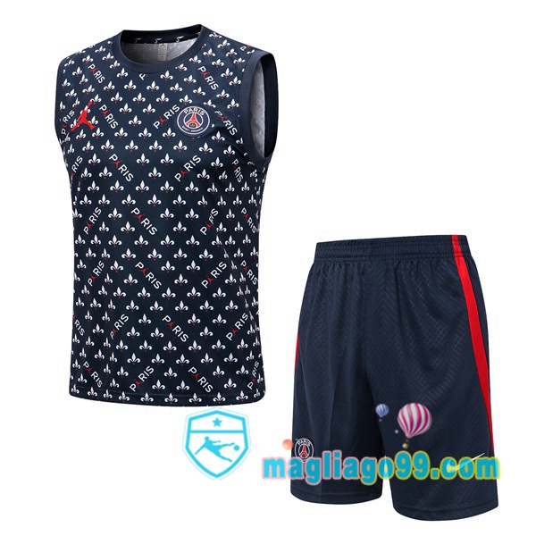 Magliago - Passione Maglie Thai Affidabili Basso Costo Online Shop | Gilet Calcio Paris PSG + Shorts Blu Royal 2022/2023