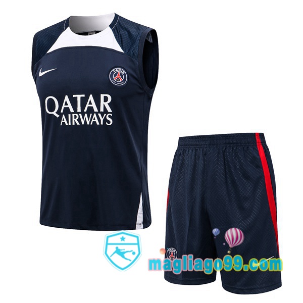 Magliago - Passione Maglie Thai Affidabili Basso Costo Online Shop | Gilet Calcio Paris PSG + Shorts Blu Royal 2022/2023