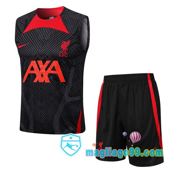Magliago - Passione Maglie Thai Affidabili Basso Costo Online Shop | Gilet Calcio FC Liverpool + Shorts Nero 2022/2023