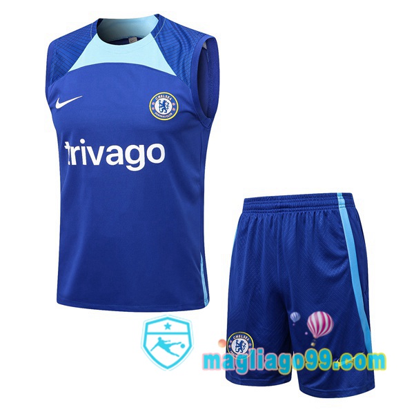 Magliago - Passione Maglie Thai Affidabili Basso Costo Online Shop | Gilet Calcio FC Chelsea + Shorts Blu 2022/2023