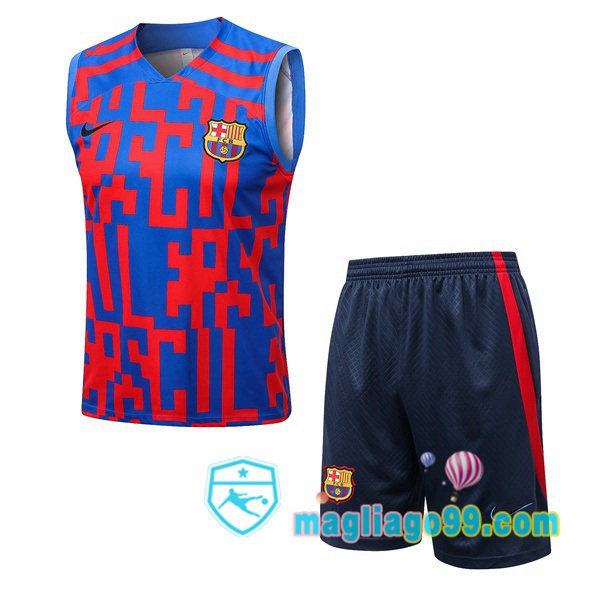 Magliago - Passione Maglie Thai Affidabili Basso Costo Online Shop | Gilet Calcio FC Barcellona + Shorts Blu Rosso 2022/2023