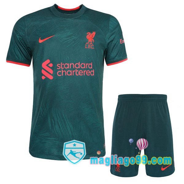 Magliago - Passione Maglie Thai Affidabili Basso Costo Online Shop | Maglia FC Liverpool Bambino Terza Verde 2022/2023