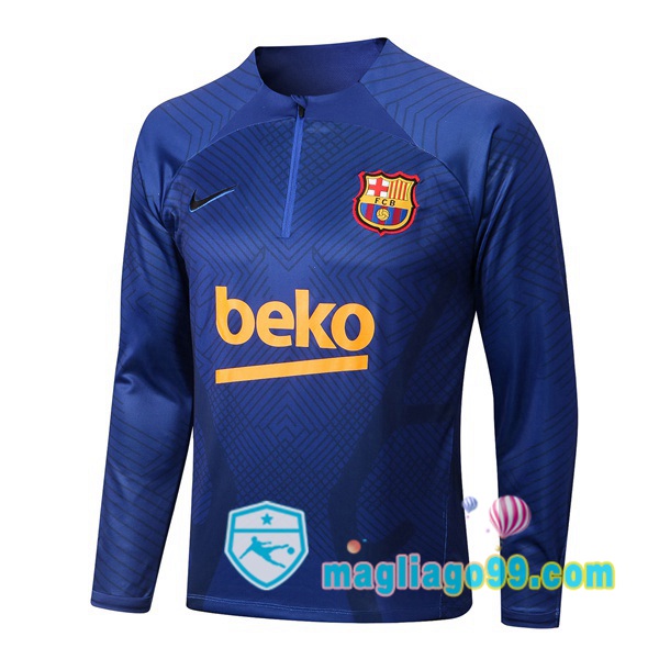Magliago - Passione Maglie Thai Affidabili Basso Costo Online Shop | Felpe Allenamento FC Barcellona Blu 2022/2023