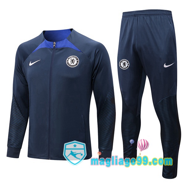 Magliago - Passione Maglie Thai Affidabili Basso Costo Online Shop | Giacca Da Allenamento FC Chelsea Blu Royal 2022/2023