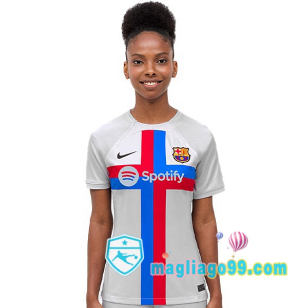 Magliago - Passione Maglie Thai Affidabili Basso Costo Online Shop | Maglia FC Barcellona Donna Terza Grigio 2022/2023