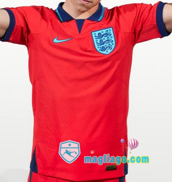 Nazionale Maglia Calcio Inghilterra Seconda Rosso 2022/2023